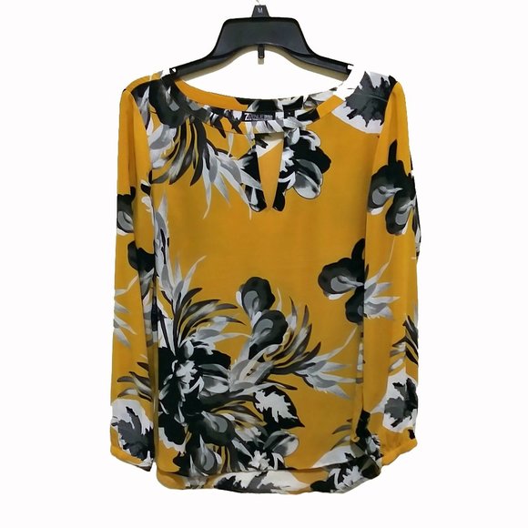 Long Sleeve, Floral Print Blouse (Like New!) - Picture 1 of 3